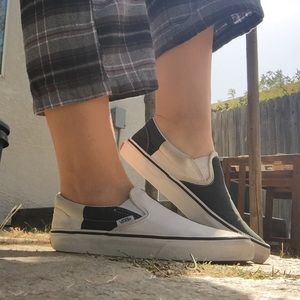 VANS mega check slip ons!!!